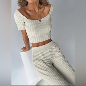 Princess Polly - Katie Beige Two Piece Pants Set